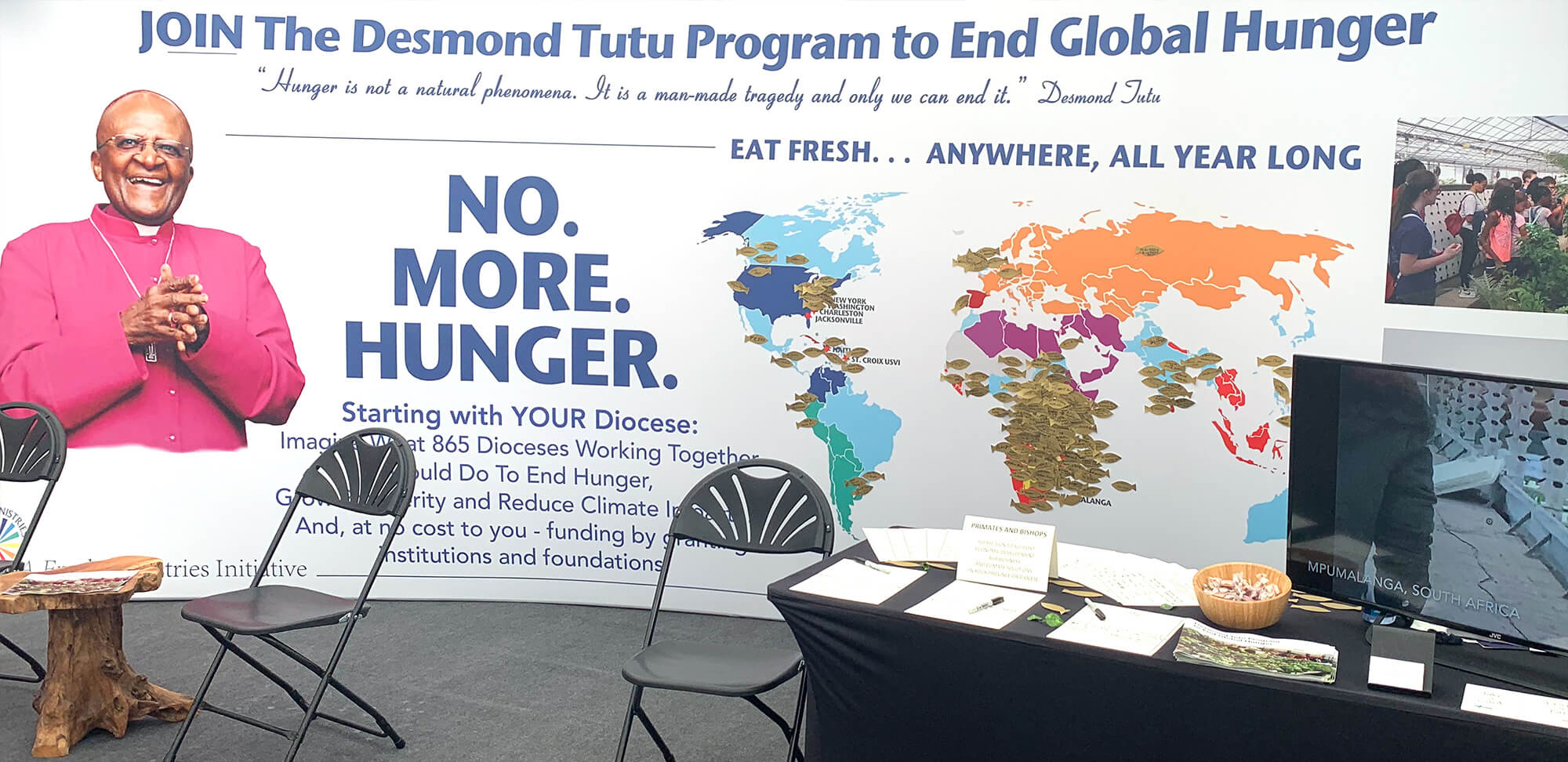 Map of The Desmond Tutu Program to End Global Hunger